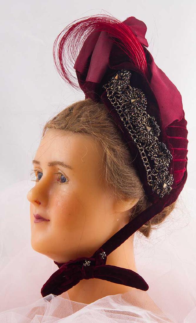 BEADED VELVET BONNET, 1880s (1 of 9)
