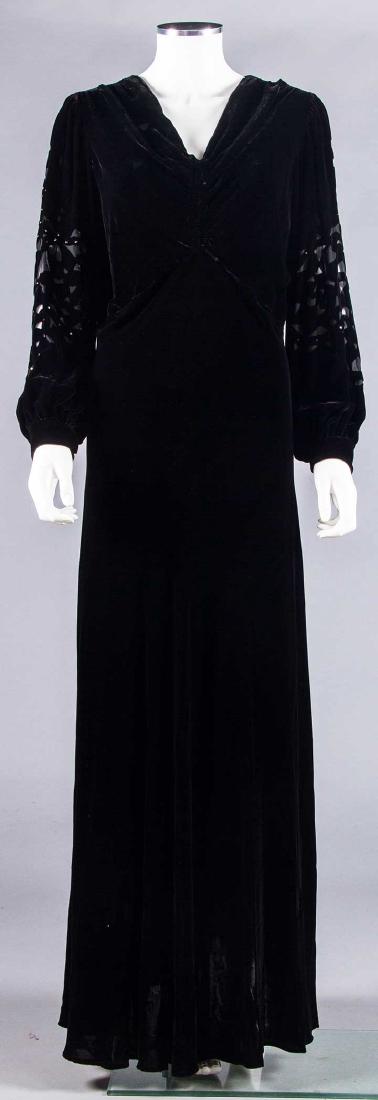 CUT VELVET EVENING GOWN, 1930s (1 of 7)