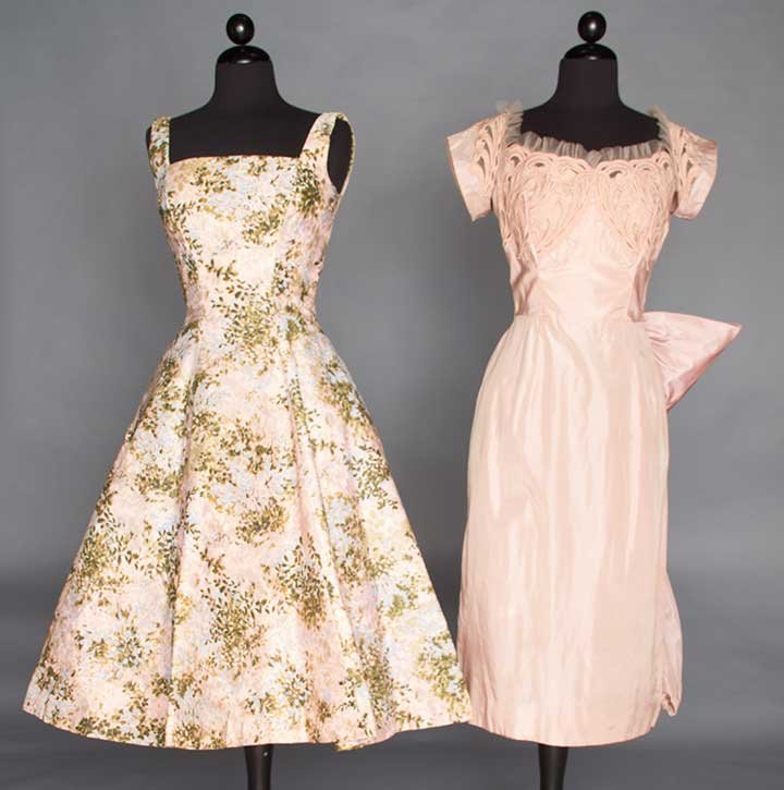 TWO DESIGNER PARTY DRESSES, 1950s (1 of 9)