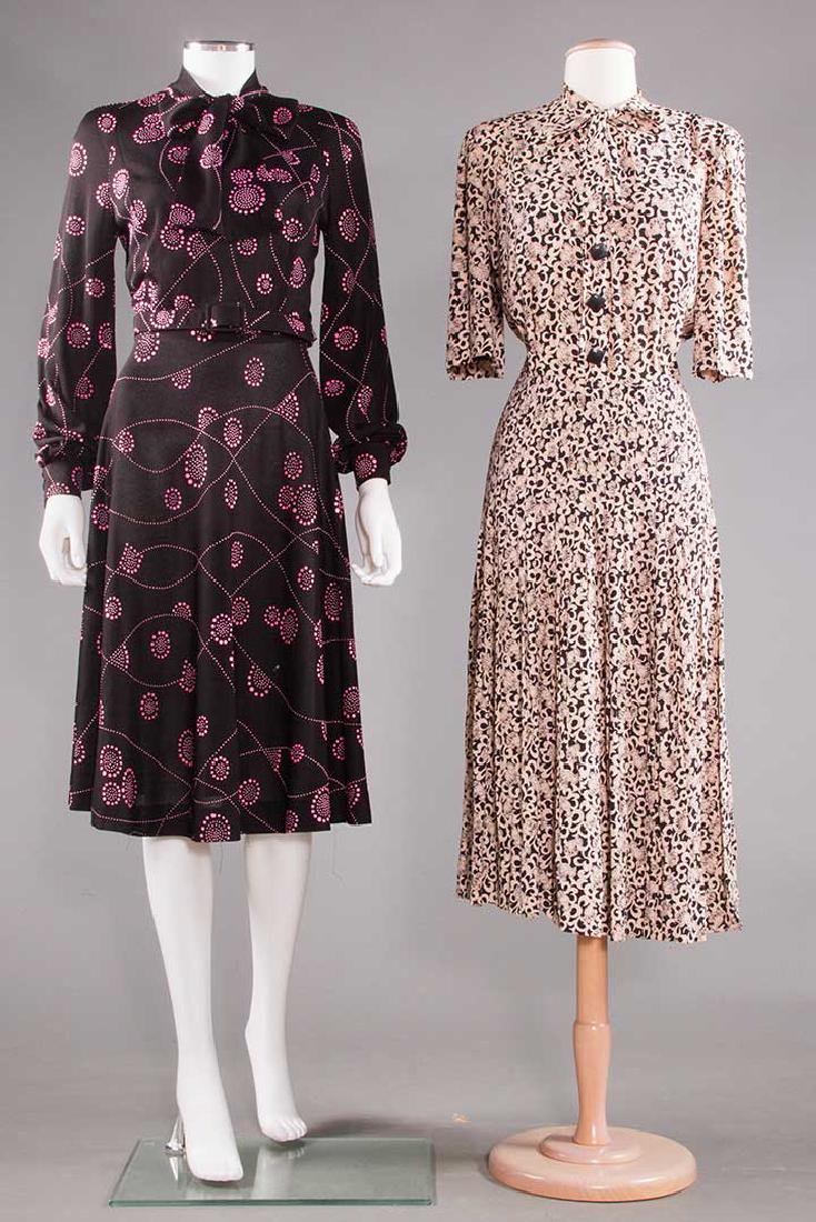 TWO PRINTED DAY DRESSES, 1970 (1 of 9)