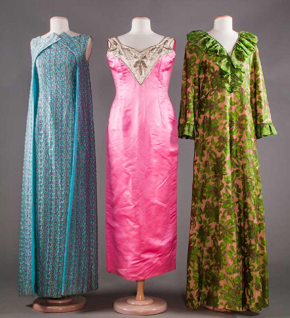 THREE EVENING GOWNS, 1960-1970s (1 of 10)