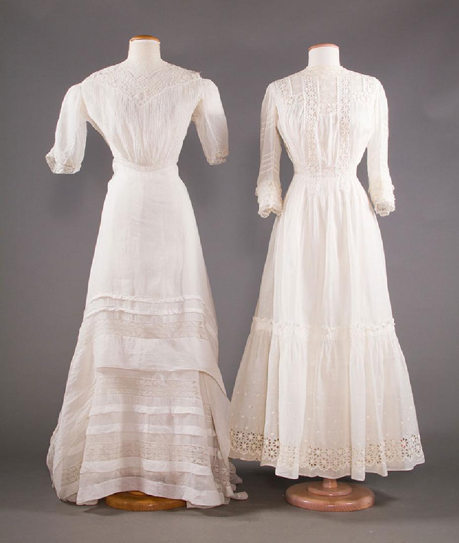 TWO WHITE LAWN TEA GOWNS, 1900-1904 (1 of 10)