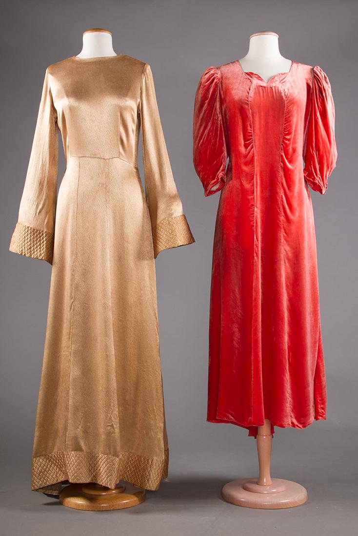 TWO EVENING GOWNS, 1940s (1 of 9)