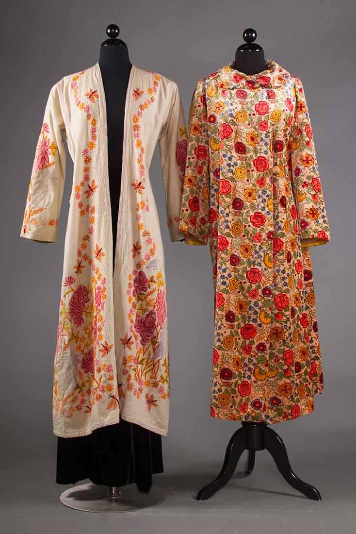 TWO FLORAL TRIMMED COATS, 1930-1940 (1 of 9)