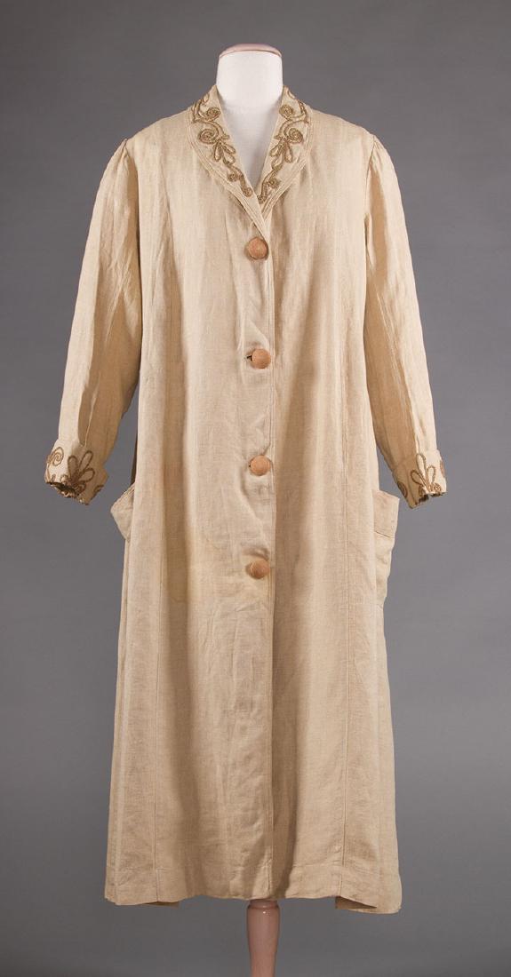 LADY'S EDWARDIAN LINEN DUSTER, c. 1905 (1 of 7)