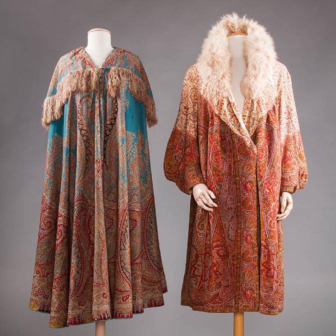 2 WOOL PAISLEY COATS, 19TH-20TH C (1 of 10)