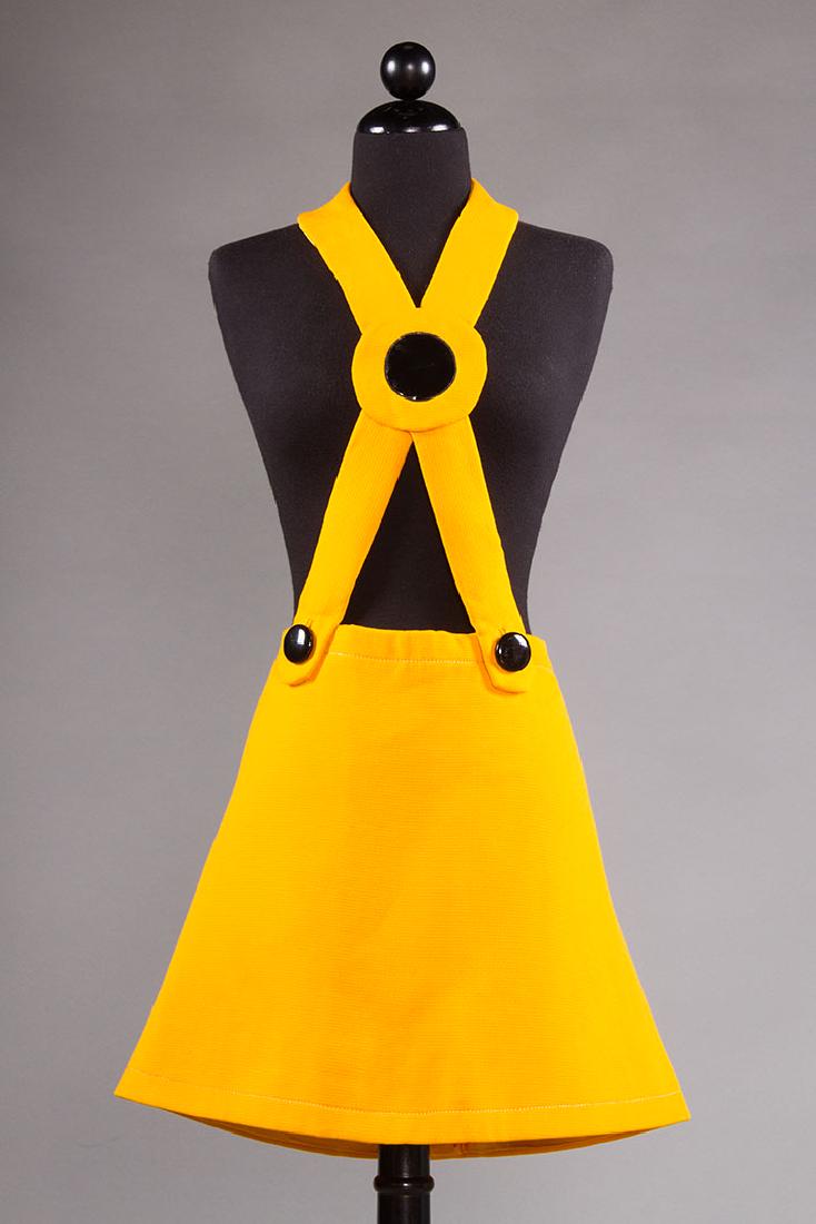 PIERRE CARDIN CHROME YELLOW SKIRT, 1960s (1 of 10)