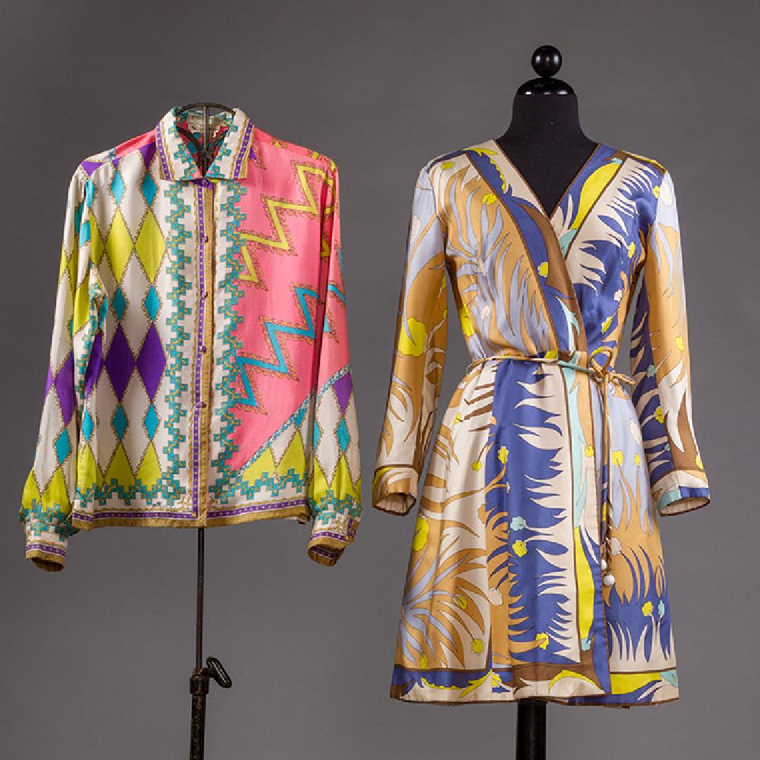 PUCCI SILK BLOUSE & SILK WRAP DRESS, 1970s (1 of 10)