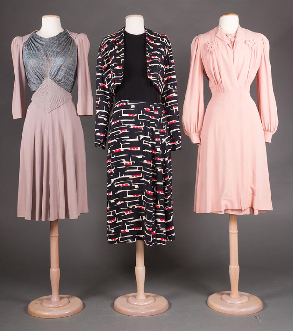 3  DAY DRESSES, 1940s (1 of 10)