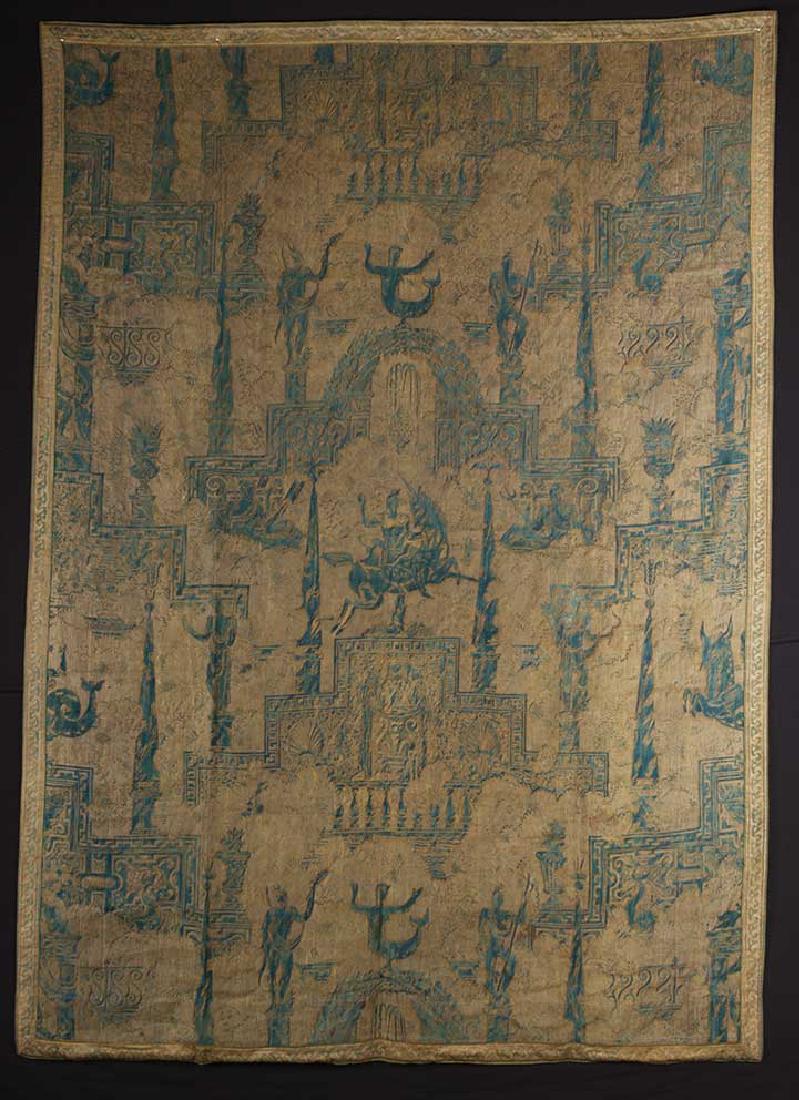 LARGE FORTUNY PANEL, "OBELISCO", ITALY, EARLY 20th C. (1 of 9)