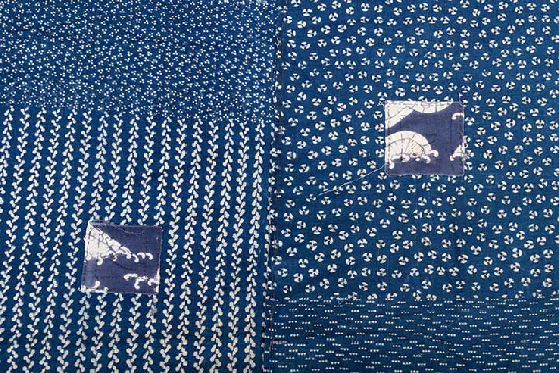 TWO INDIGO BORO QUILTS, JAPAN, LATE 19th C. (1 of 9)
