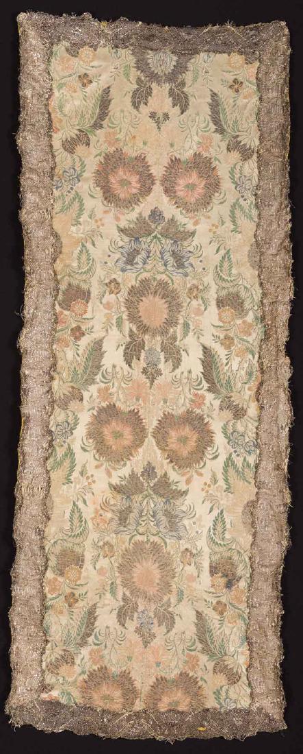 BROCADE W/ METALLIC TRIM, c. 1730 (1 of 5)