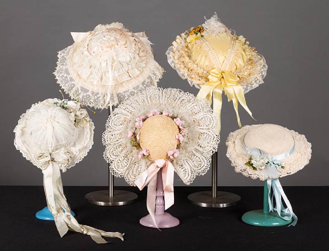 5 EDWARDIAN -STYLE DOLL HATS (1 of 10)