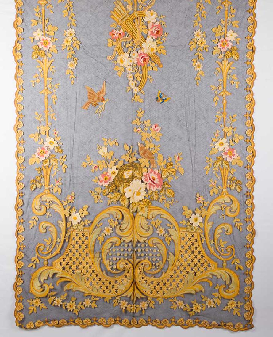 TAMBOUR CURTAIN PANEL, 19TH C (1 of 6)