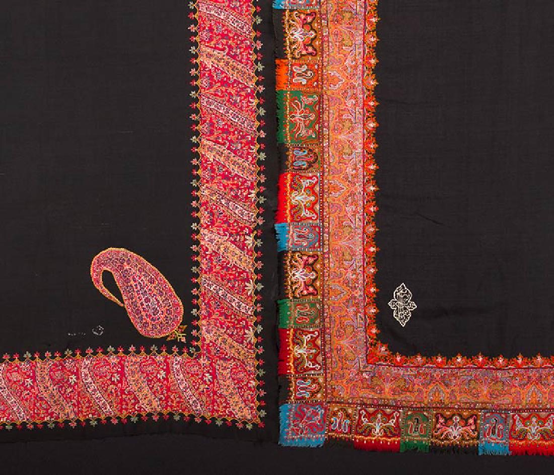 2 PAISLEY TURNOVER SHAWLS, MID 19TH C. (1 of 10)