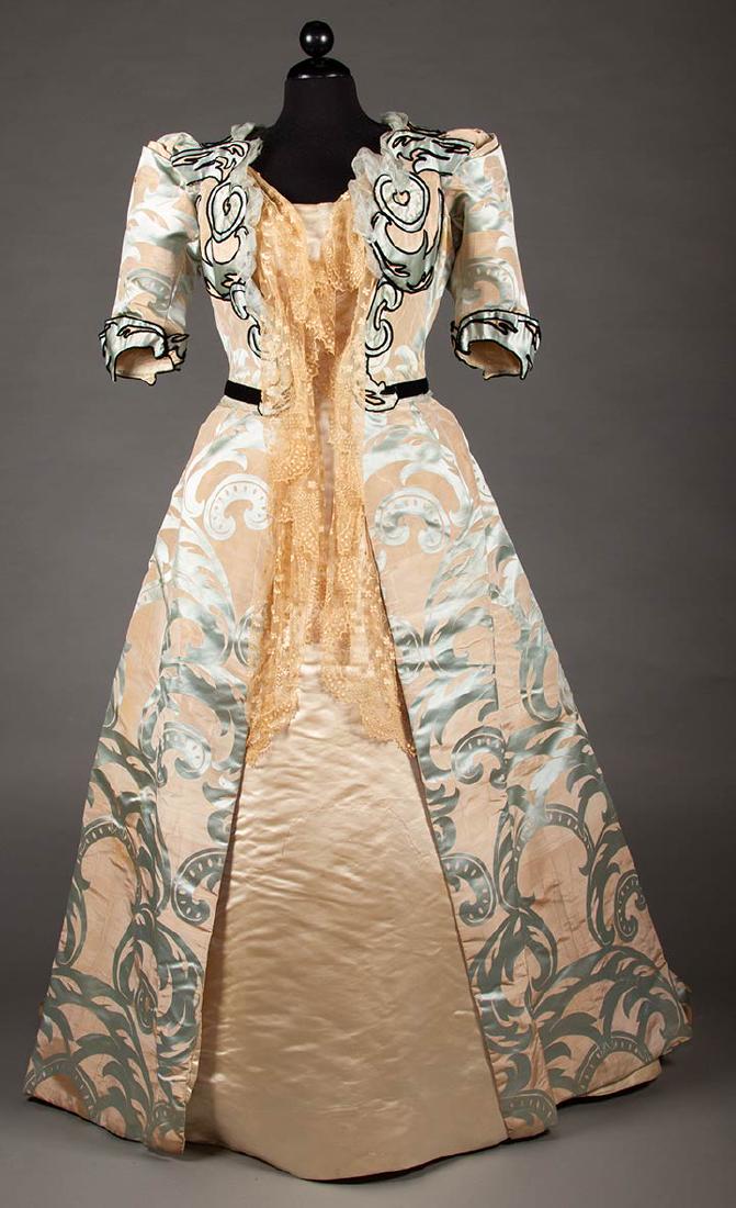 BEER SILK EVENING DRESS, PARIS, c. 1890-1905 (1 of 10)