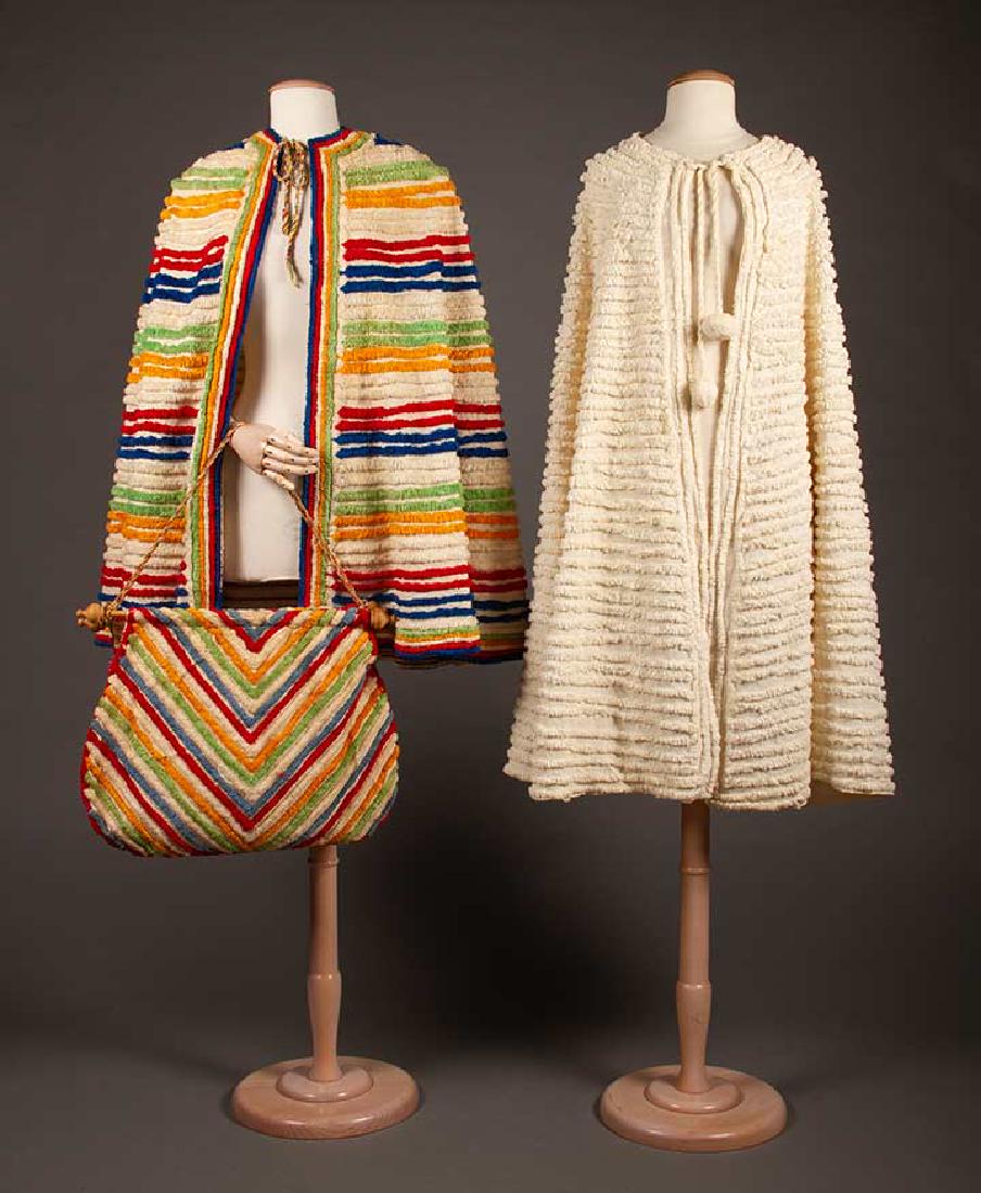 TWO CHENILLE BEACH CAPES, 1930s (1 of 9)