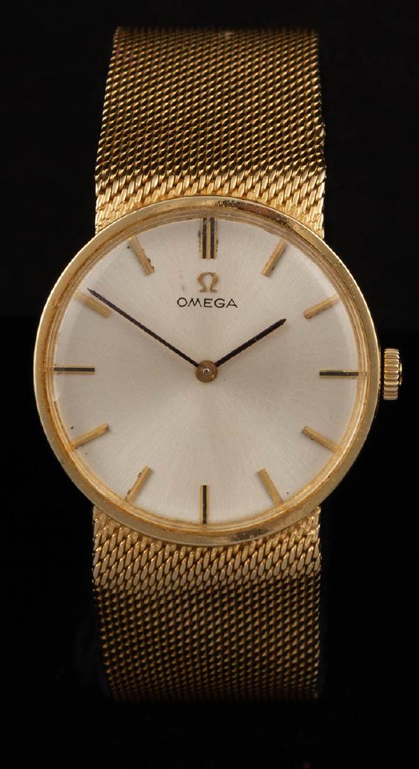 LADY'S 14K GOLD OMEGA WRIST WATCH, 1968 (1 of 8)