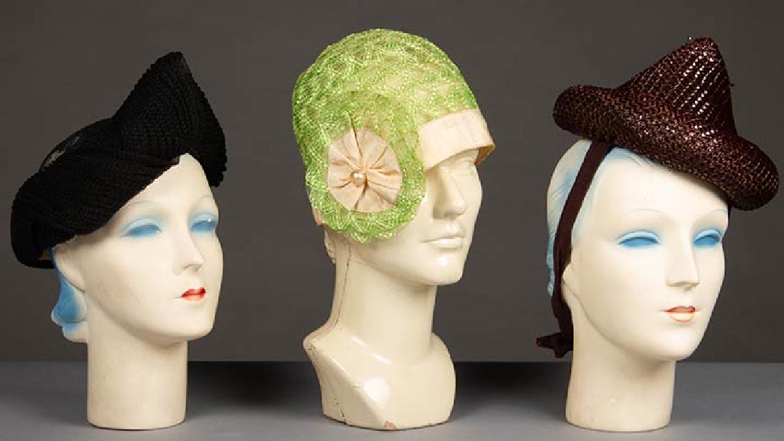 SIX LADIES' DAY HATS, 1920-1930s (1 of 10)