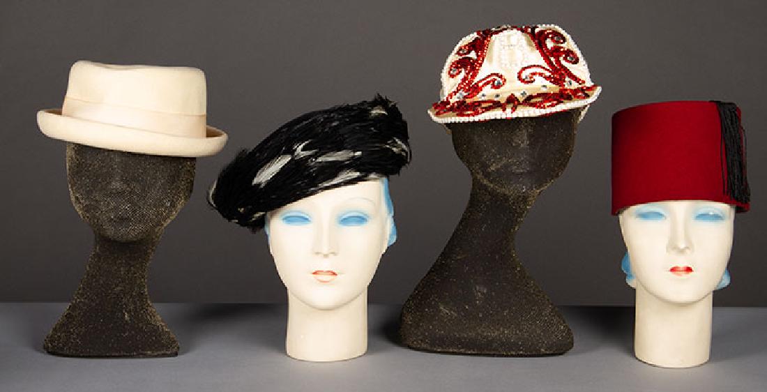 FOUR BETTE DAVIS HATS, 1950-1970s (1 of 12)