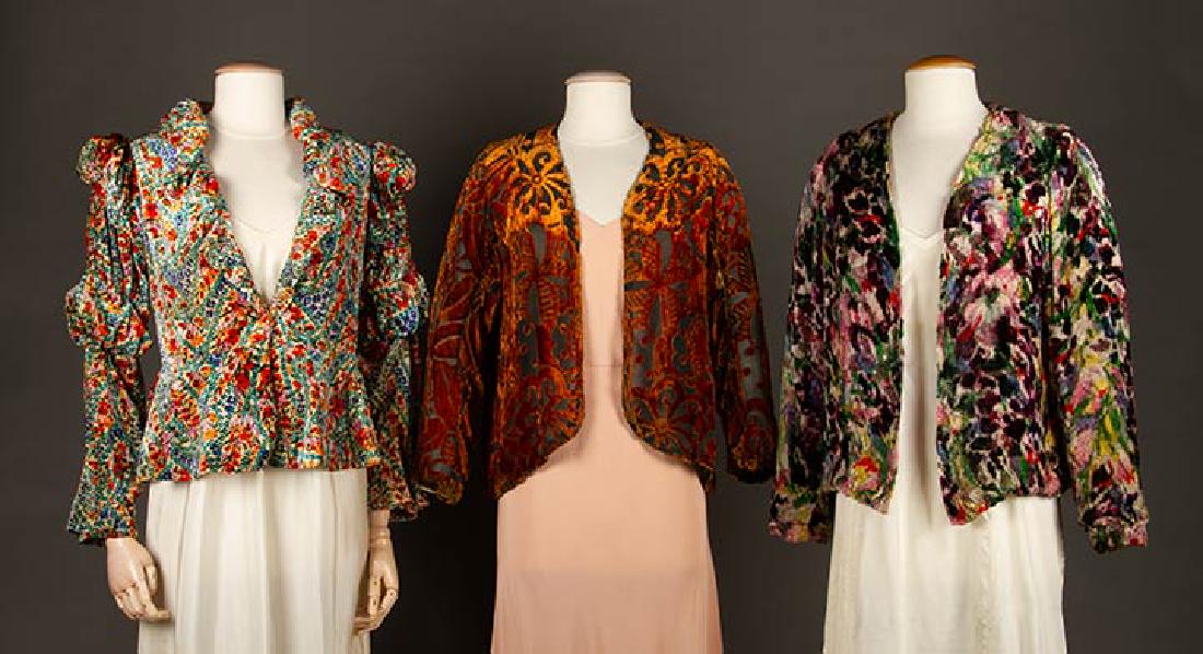 THREE VELVET EVENING JACKETS, 1930s (1 of 10)