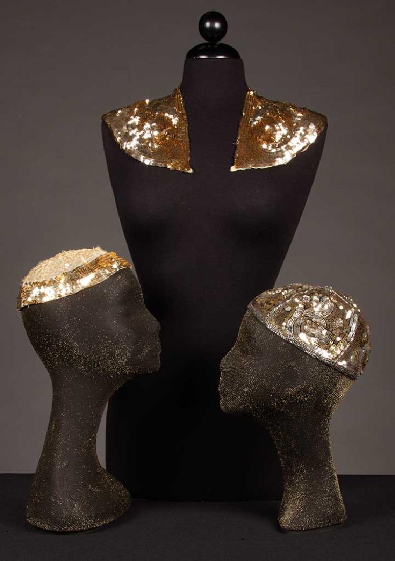 THREE GOLD SEQUIN ACCESSORIES, 1930s (1 of 10)