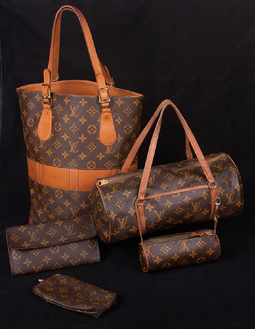 FIVE LOUIS VUITTON BAGS & ACCESSORIES, 1960-1970s (1 of 10)