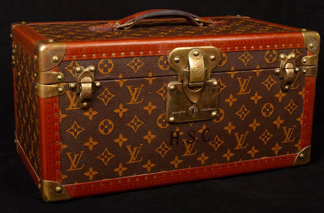 LOUIS VUITTON LEATHER TRAIN CASE, 1950-1960s (1 of 10)