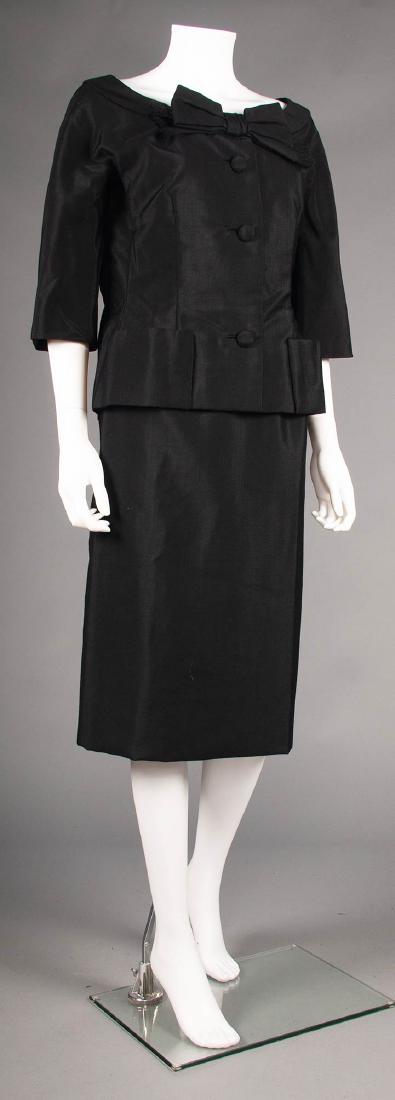DIOR BLACK SILK DINNER DRESS, NEW YORK, 1960s (1 of 10)