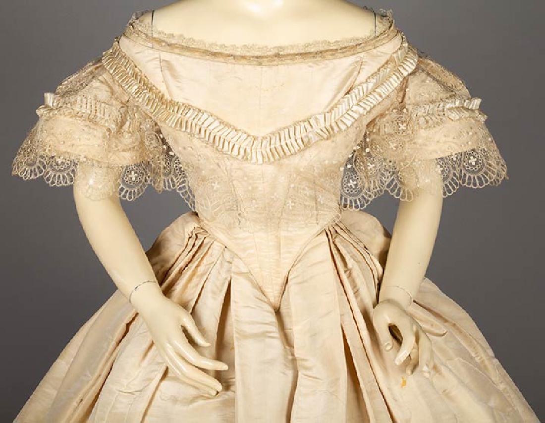 BEIGE SILK WEDDING GOWN, 1859 (1 of 10)