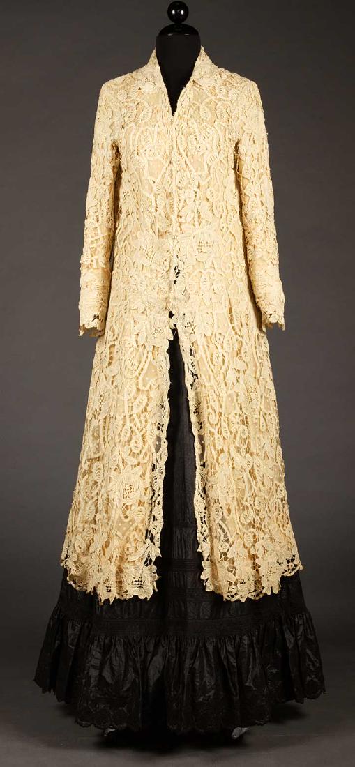 CREAM BATTENBURG LACE COAT, c. 1900 (1 of 8)