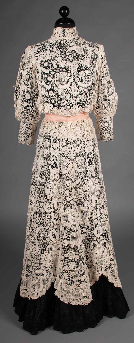 IRISH CROCHET LACE TEA GOWN, c. 1905 (1 of 9)