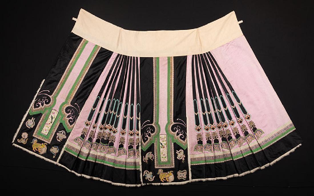 PINK, BLACK & GREEN WEDDING SKIRT, CHINA (1 of 7)