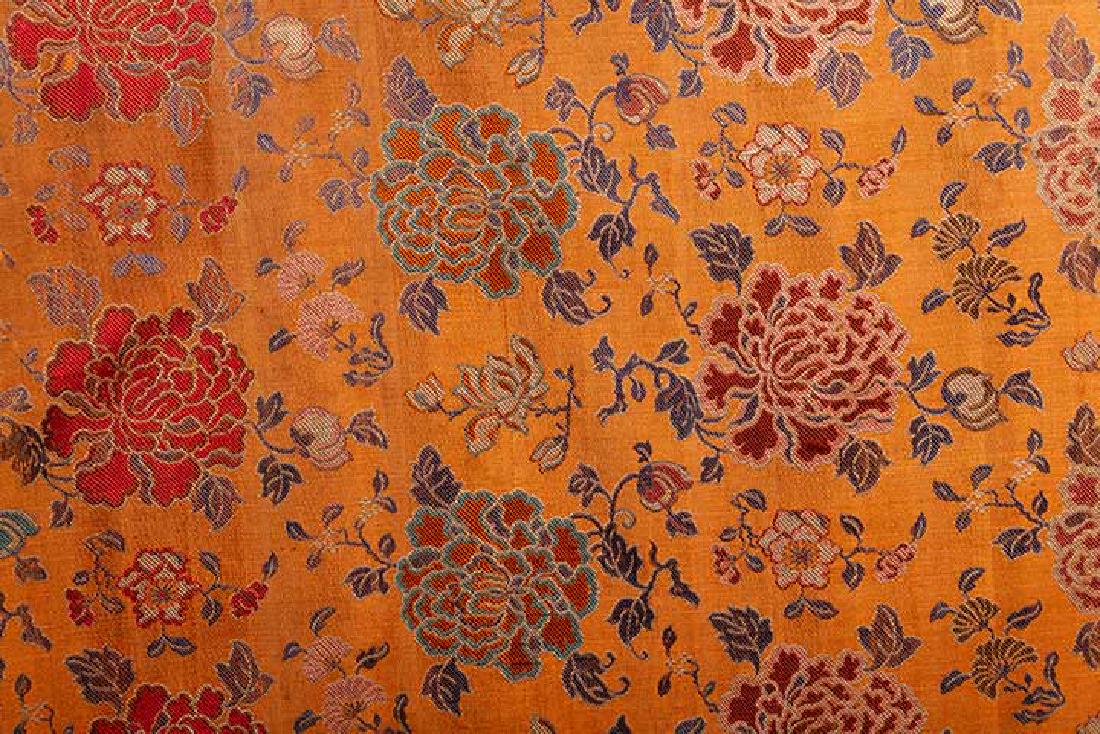 FLORAL SILK BROCADE PANEL, CHINA (1 of 10)