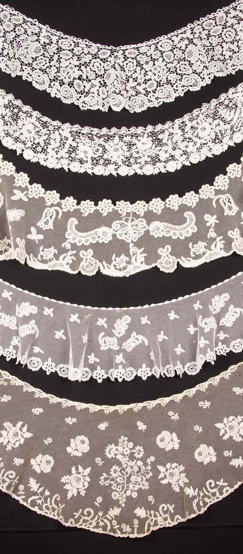 FIVE HONITON BOBBIN LACE BERTHAS, ENGLAND, MID 19TH C (1 of 10)