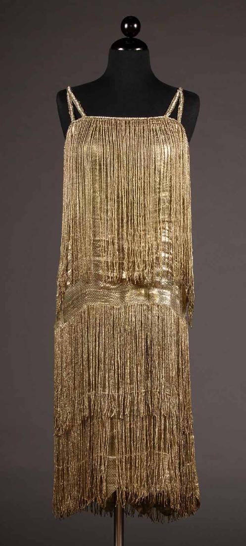 GOLD LAME FRINGED DRESS, 1920s (1 of 10)