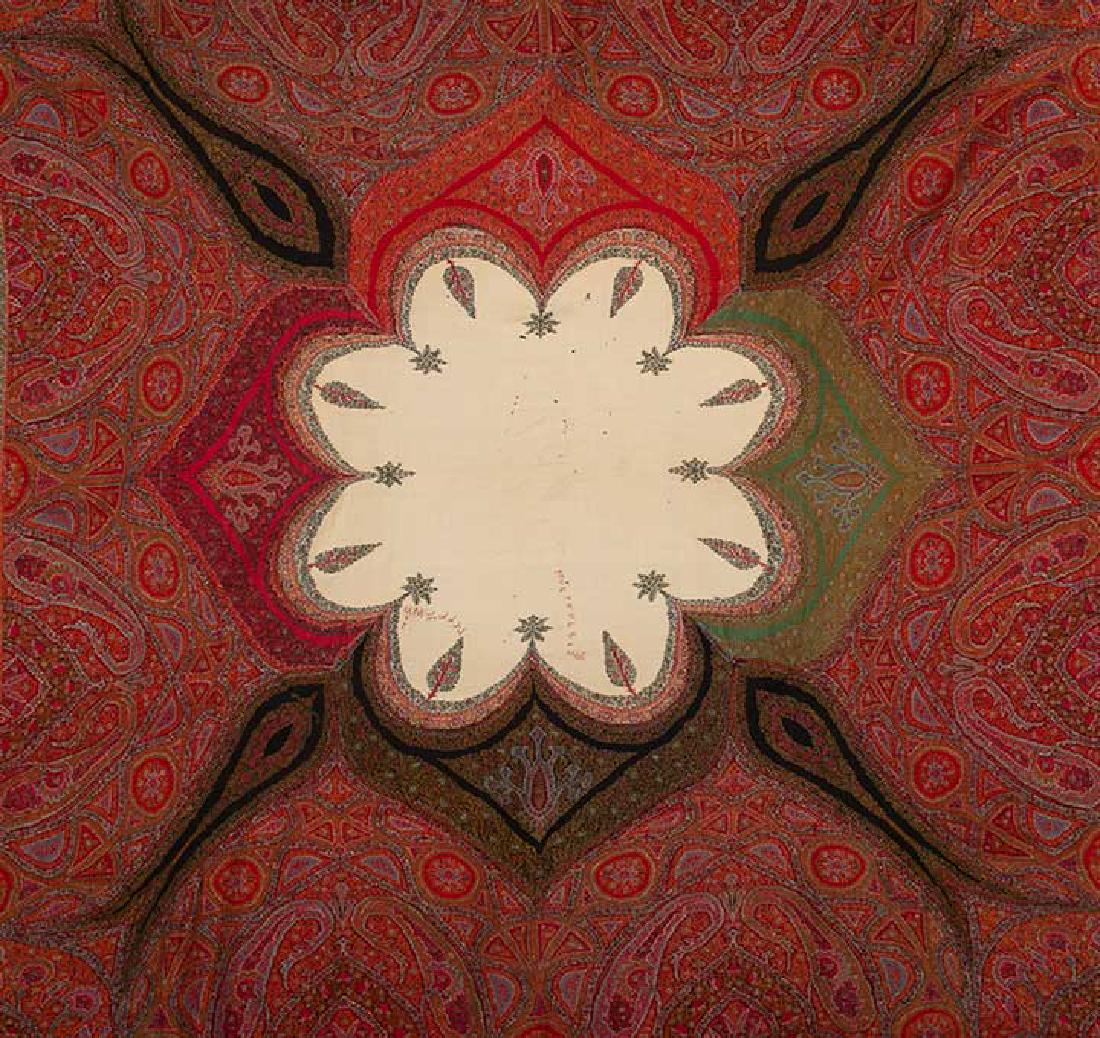 HAND WOVEN WOOL KASHMIRI SHAWL, MID 19TH C (1 of 10)
