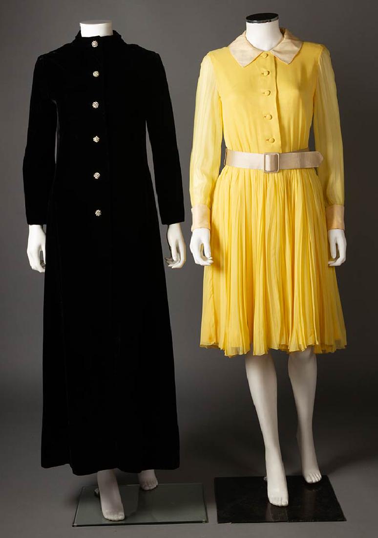SOPHIE PARTY DRESS & VELVET EVENING COAT, 1960s (1 of 9)