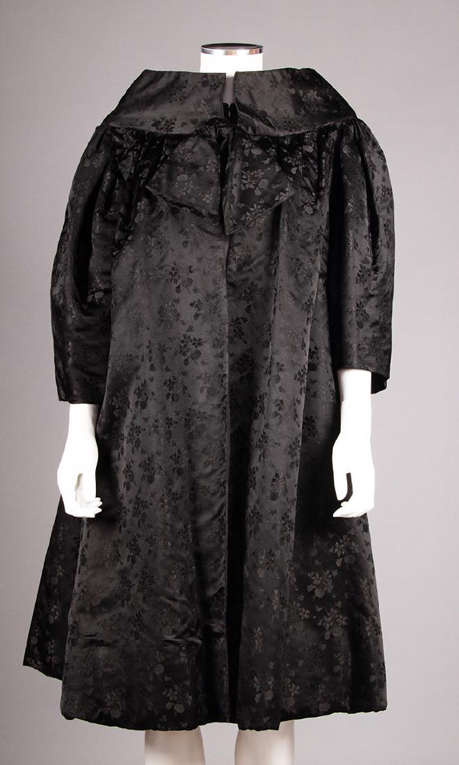 SCHIAPARELLI SILK DAMASK EVENING COAT, PARIS, 1950s (1 of 8)