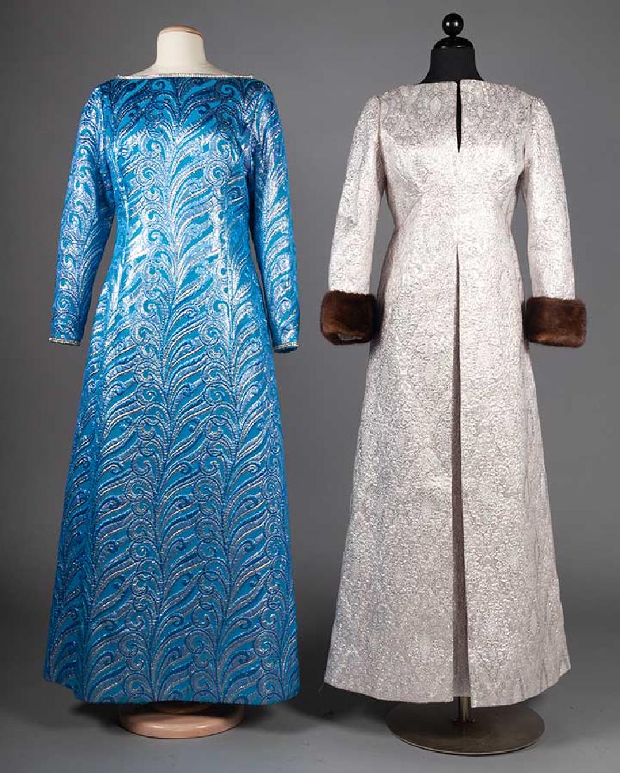 TWO SILVER LAME EVENING GOWNS, 1960s (1 of 8)