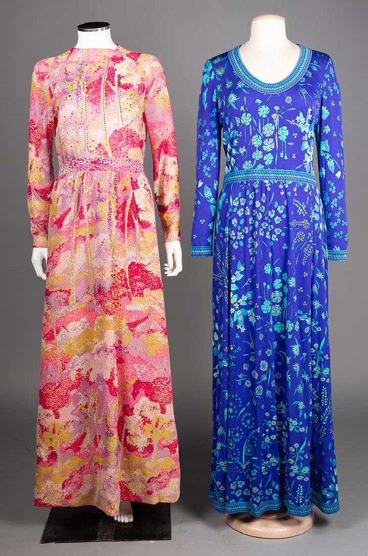 TRIGERE & BESSI PRINTED EVENING GOWNS, 1970s (1 of 10)