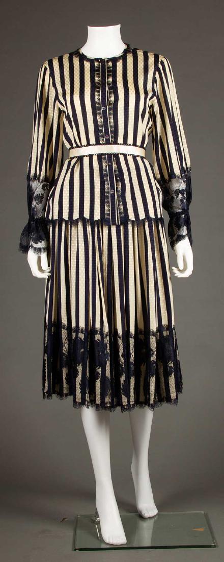 GEOFFREY BEENE STRIPED PARTY DRESS, 1970s (1 of 10)