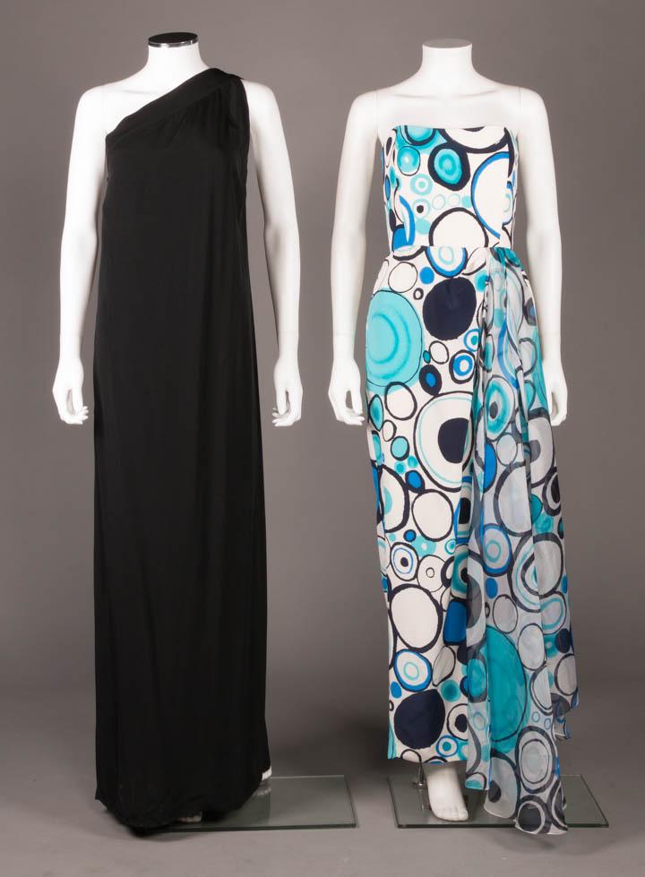 TWO DESIGNER EVENING GOWNS, AMERICA, MODERN (1 of 8)