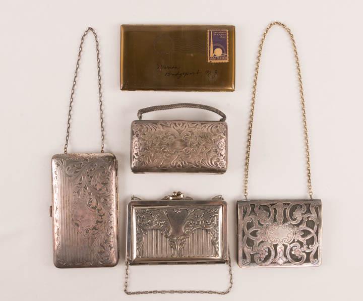 FIVE METAL ACCESSORY CASES, AMERICA, EARLY 20th C (1 of 12)