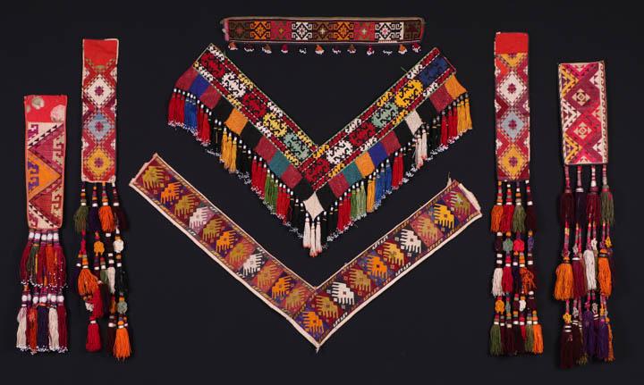 EMBROIDERED TENT HANGINGS & BELT, UZBEKISTAN, 19TH (1 of 10)