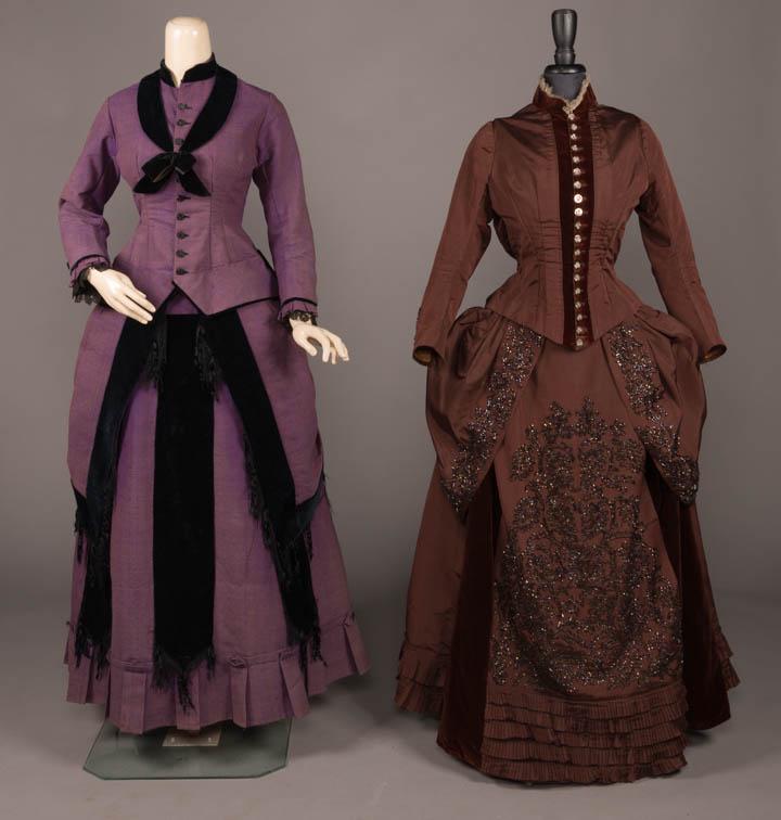 TWO AFTERNOON DRESSES, 1880s (1 of 9)