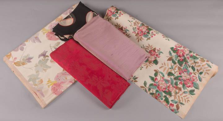 DEADSTOCK SILK OR COTTON YARDAGE, ENGLAND, 20TH C (1 of 7)