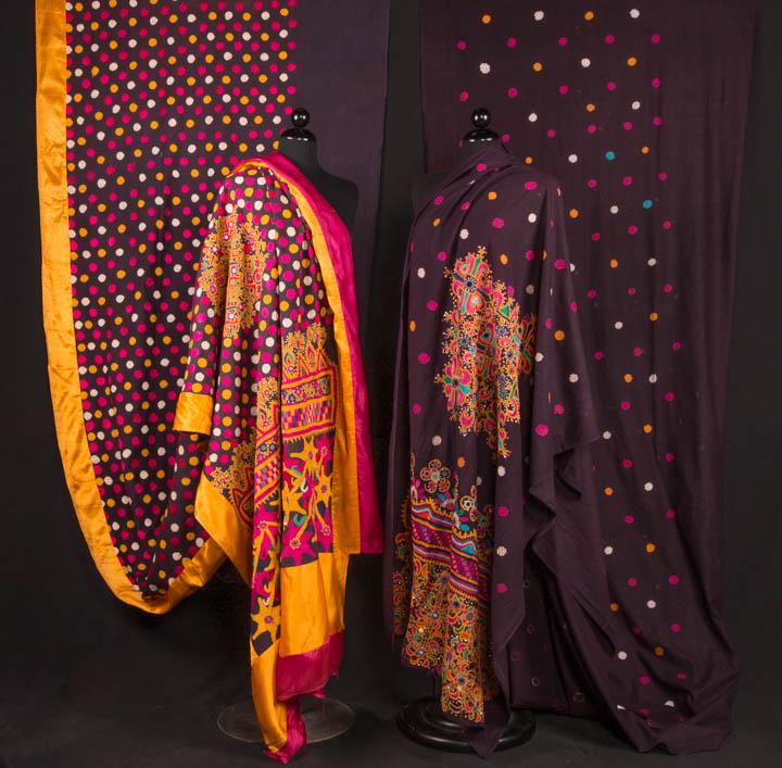 TWO COTTON SAREES, RAJASTHAN, EARLY 20TH C (1 of 10)