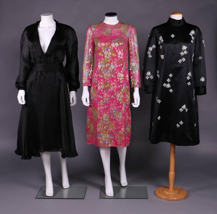THREE DESIGNER COCKTAIL DRESSES, AMERICA, 1966-1972 (1 of 11)