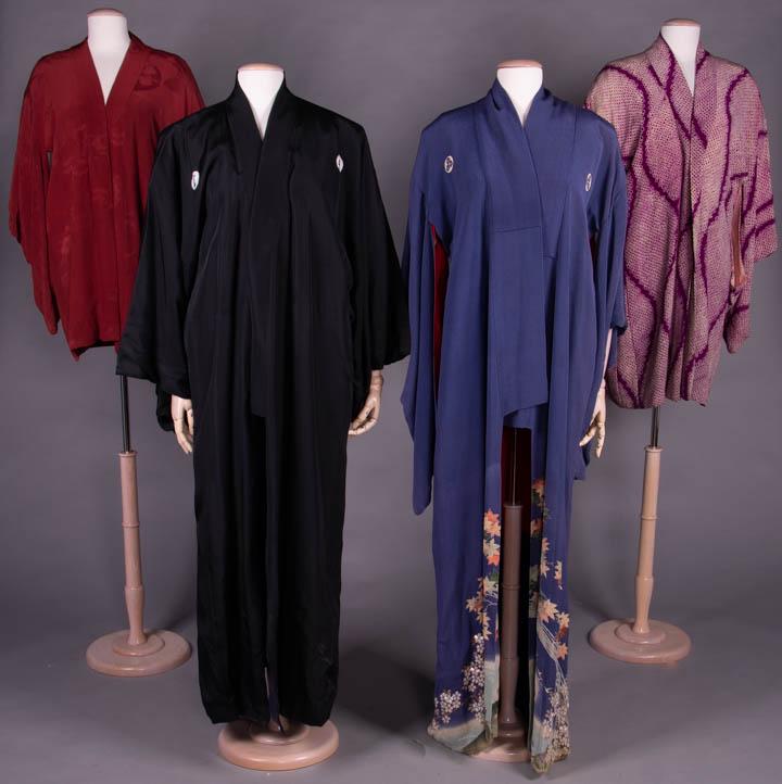 TWO KIMONO & TWO HAORI, JAPAN, EARLY-MID 20TH (1 of 11)